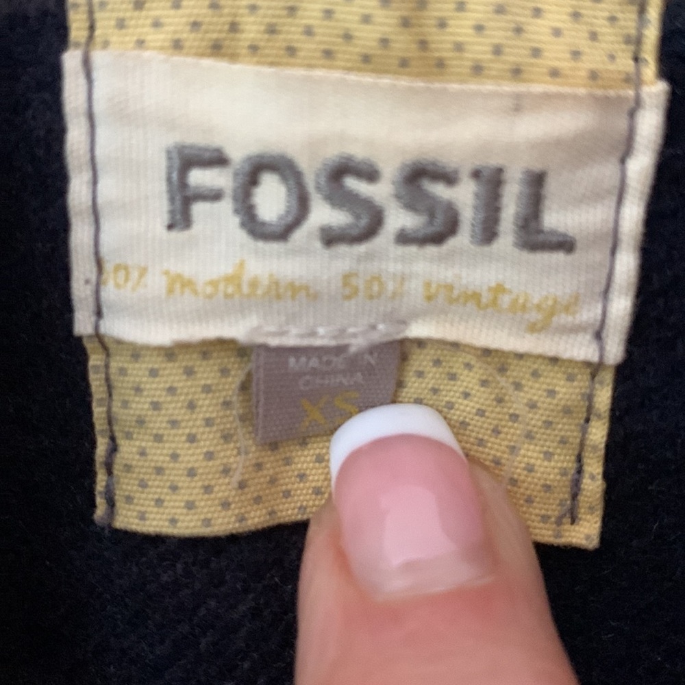 Fossil plaid double breasted coat - Picture 6 of 13